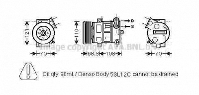 AVA QUALITY COOLING olk418 -  Компрессор, кондиционер